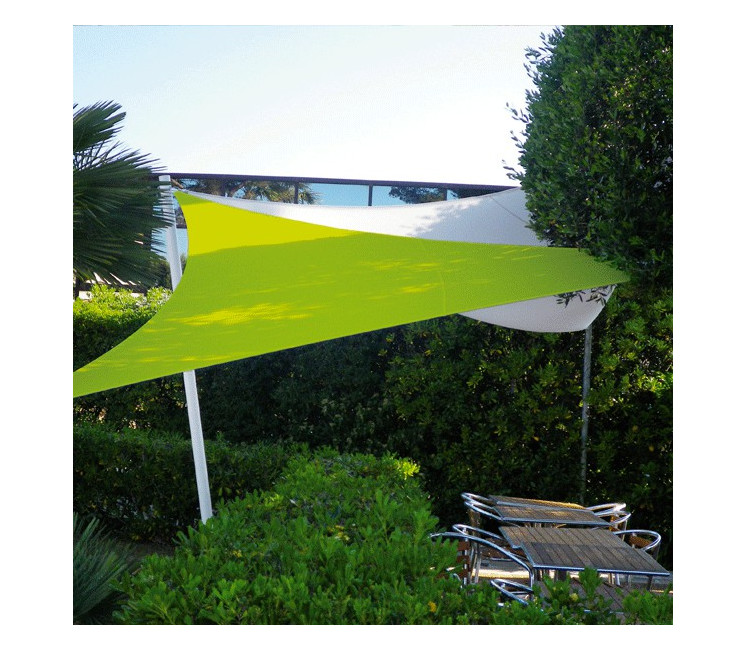 Voile d'ombrage extensible & nomade triangle 5x5x5m (T5)