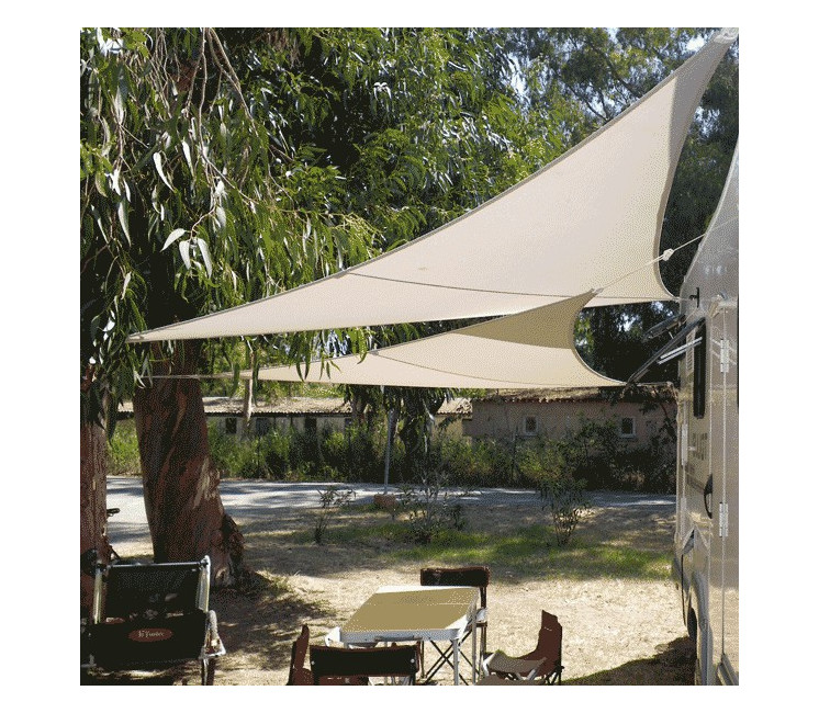 Voile d'ombrage extensible & nomade triangle 3x3x3m (T3)