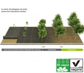 Toile de Paillage synthétique - Paillage et Biotextile Envirotiss