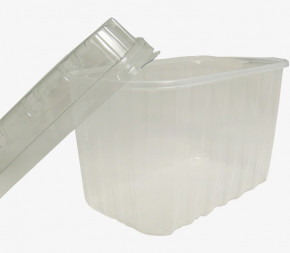 Lot de 100 barquettes PET 1000g avec ou sans couvercle