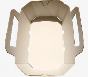 Lot de 100 barquettes en carton impression osier 250g