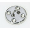 Pontet inox sur platine ronde (55mm)