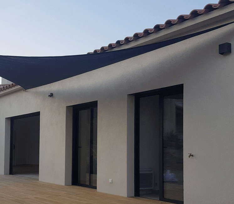 Voile d'ombrage triangulaire anthracite