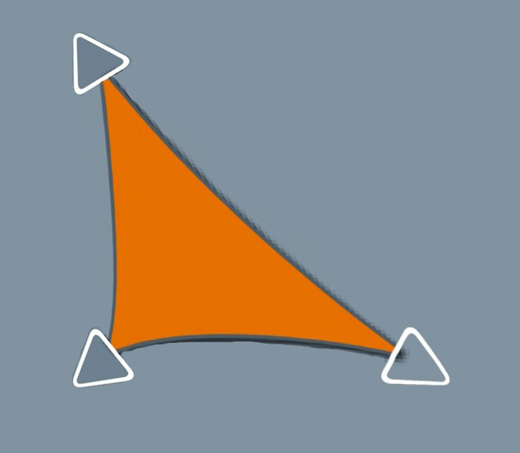 Voile Concave 5 x 5 x 7 m - Imperméable