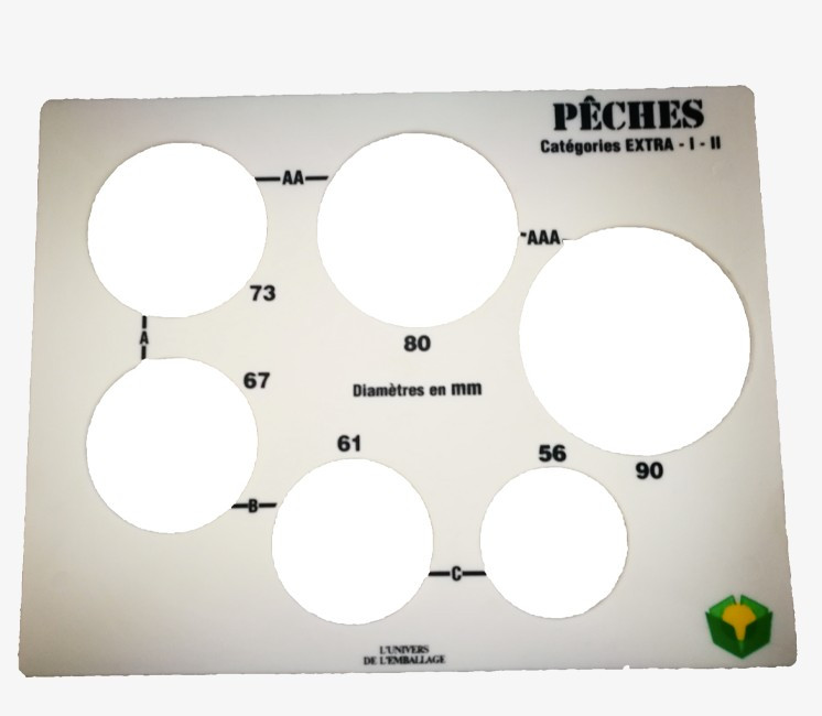 Calibreur plaque à fruits