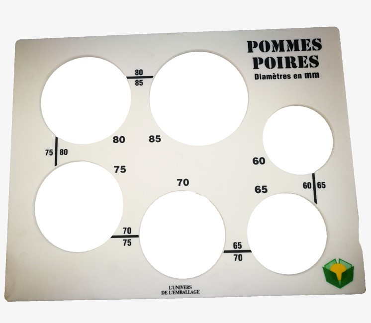 Calibreur plaque à fruits