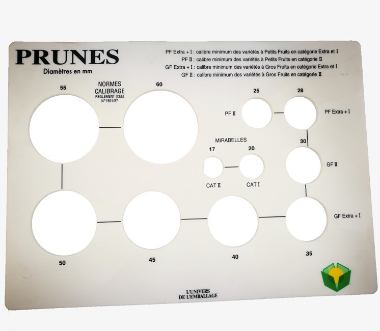 Calibreur plaque à fruits