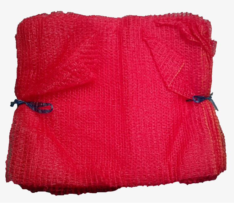 Sacs coupés tricôtés 5 kg sans tirette Rouge (x100)