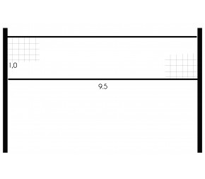 Filet de volleyball (+câble de fixation)