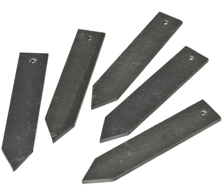Lot de 5 étiquettes en ardoise 15x3cm à piquer ou à suspendre