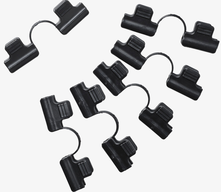 Lot de 6 double clips de fixation