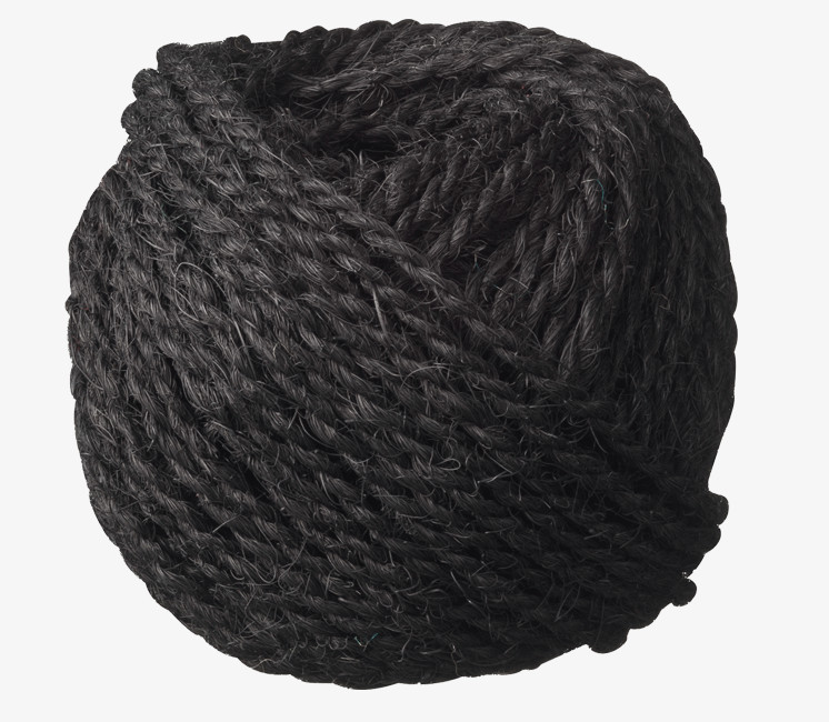 Corde colorée en fibre de coco bio noir Corde colorée en fibre de coco bio noir