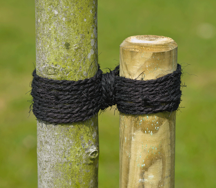 Corde colorée en fibre de coco bio noire Corde colorée en fibre de coco bio noire