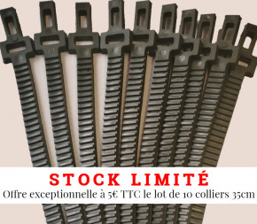 Lot de 10 colliers de tuteurage double boucle 35cm