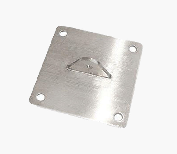 Platine de fixation carrée 15x15cm en inox