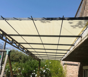 IVOIRE - Toile Ombrage 4 x 4 x 5.6 m - Perméable