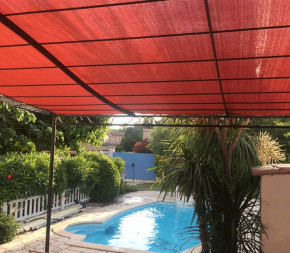 TERRACOTTA - Toile Ombrage 4 x 4 x 5.6 m - Perméable