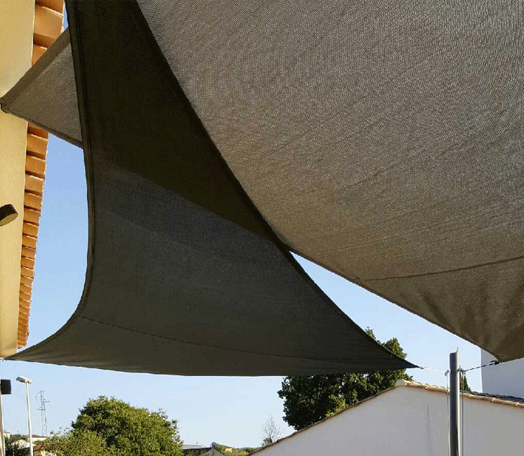 voile d'ombrage metal et anthracite