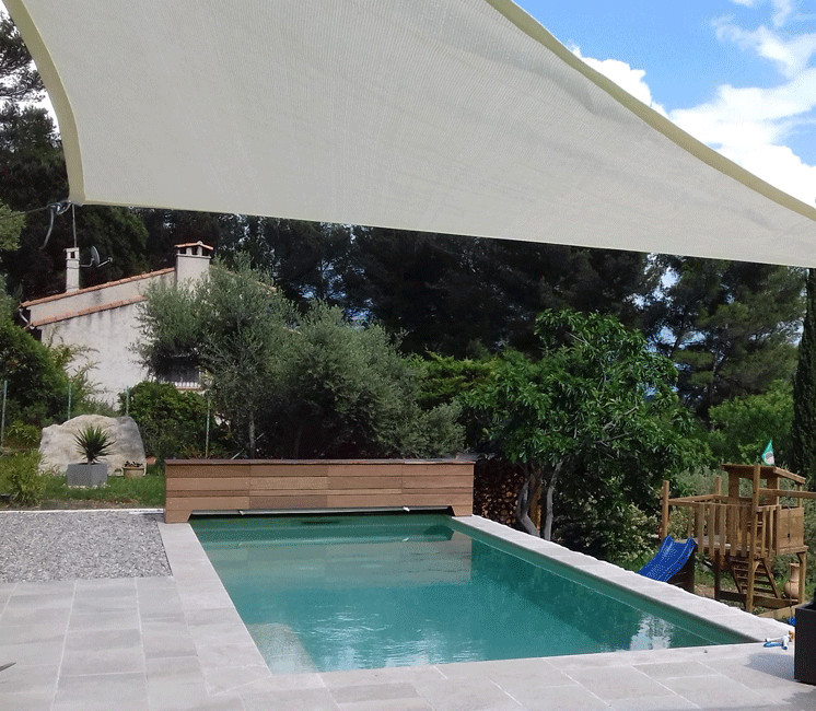 voile d'ombrage creme