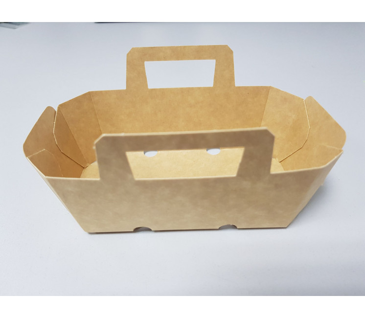 Lot de 100 barquettes en carton kraft 250g
