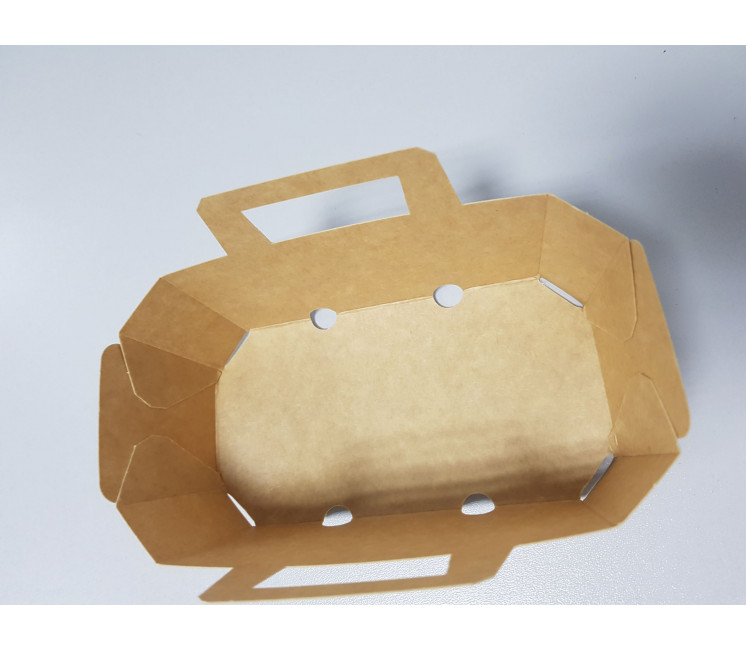 Lot de 100 barquettes en carton kraft 250g
