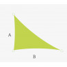 Voile triangle concave imperméable beige 9 x9 m