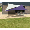 Voile perméable Gris platine - Forme Triangle - 9.52 x 9.42 x 6.10m