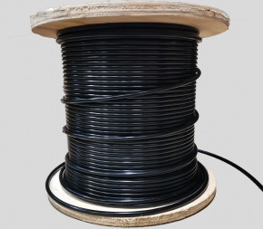 Touret de 200m de câble en acier gainé noir