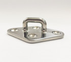 Pontet inox sur platine losange pour voile d'ombrage (80mm)
