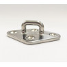 Pontet inox sur platine losange pour voile d'ombrage (80mm)