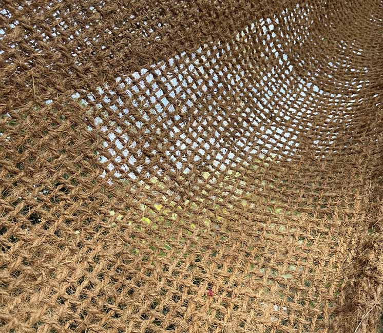 Voile d'ombrage 3 x 4 m à suspendre en fibre de coco naturelle