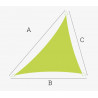 Voile perméable triangle gris platine 4 x 3.75 x 3.40
