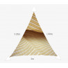 Voile perméable triangle beige 3.25x1.90x3m