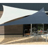 Voile perméable triangle rectangle ivoire 3x3x4.20m