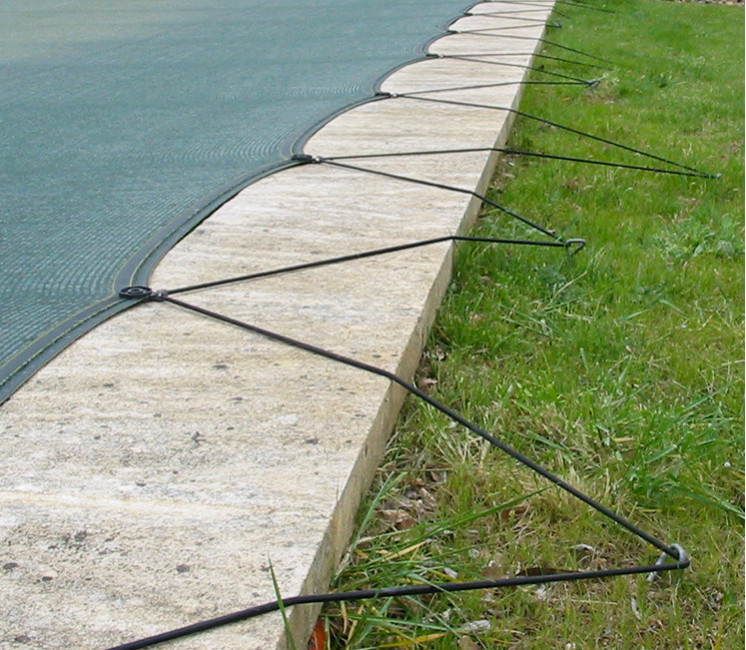 Filet anti-salissures piscine fixation sardine Filet anti-salissures piscine fixation sardine