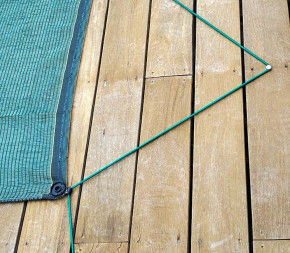 Filet anti-salissures piscine fixation piton Filet anti-salissures piscine fixation piton