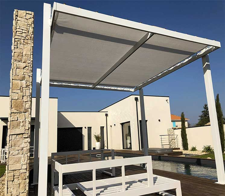 toile d'ombrage sur mesure coloris blanc toile d'ombrage sur mesure coloris blanc
