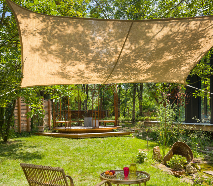 Voile d'ombrage naturel en jute 3 x 2 m