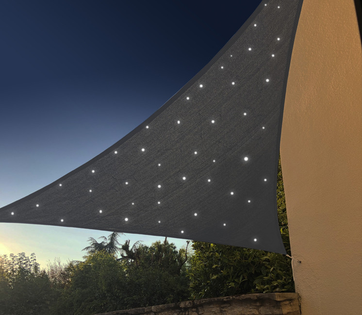 Voile d'ombrage Ciel Etoilé ardoise - 3 x 3 x 3 m