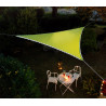 Voile d'ombrage LEDS solaires - 3.60 x 3.60 x 3.60 m