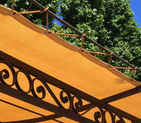 BEIGE - Toile Ombrage 6  x 3 m - Perméable