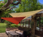 Voile d'ombrage imperméable 5 x 5 x 7 m - Concave