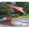 Voile d'ombrage imperméable 3 x 3 x 4.2 - Concave