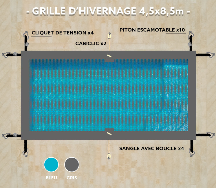 schema couverture d'hivernage 4,5x8,5m