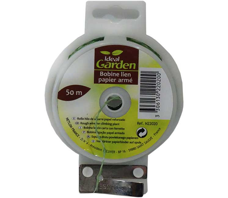 Lien de Tuteurage papier armé 50m Vert