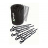 Grillage de 6.10m stop-feuilles pour gouttières avec crochets de fixations