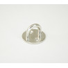 Pontet inox sur platine ronde pour voile d'ombrage