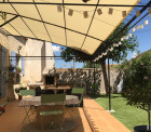 Toile d'ombrage pergola 3x3m imperméable avec œillets à poser sur une structure