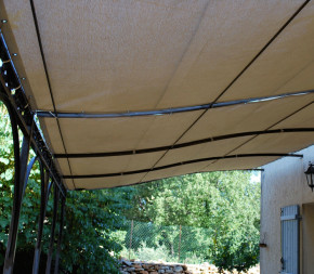 toile d'ombrage pergola