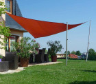 Voile d'ombrage rectangulaire 5x4m perméable à suspendre